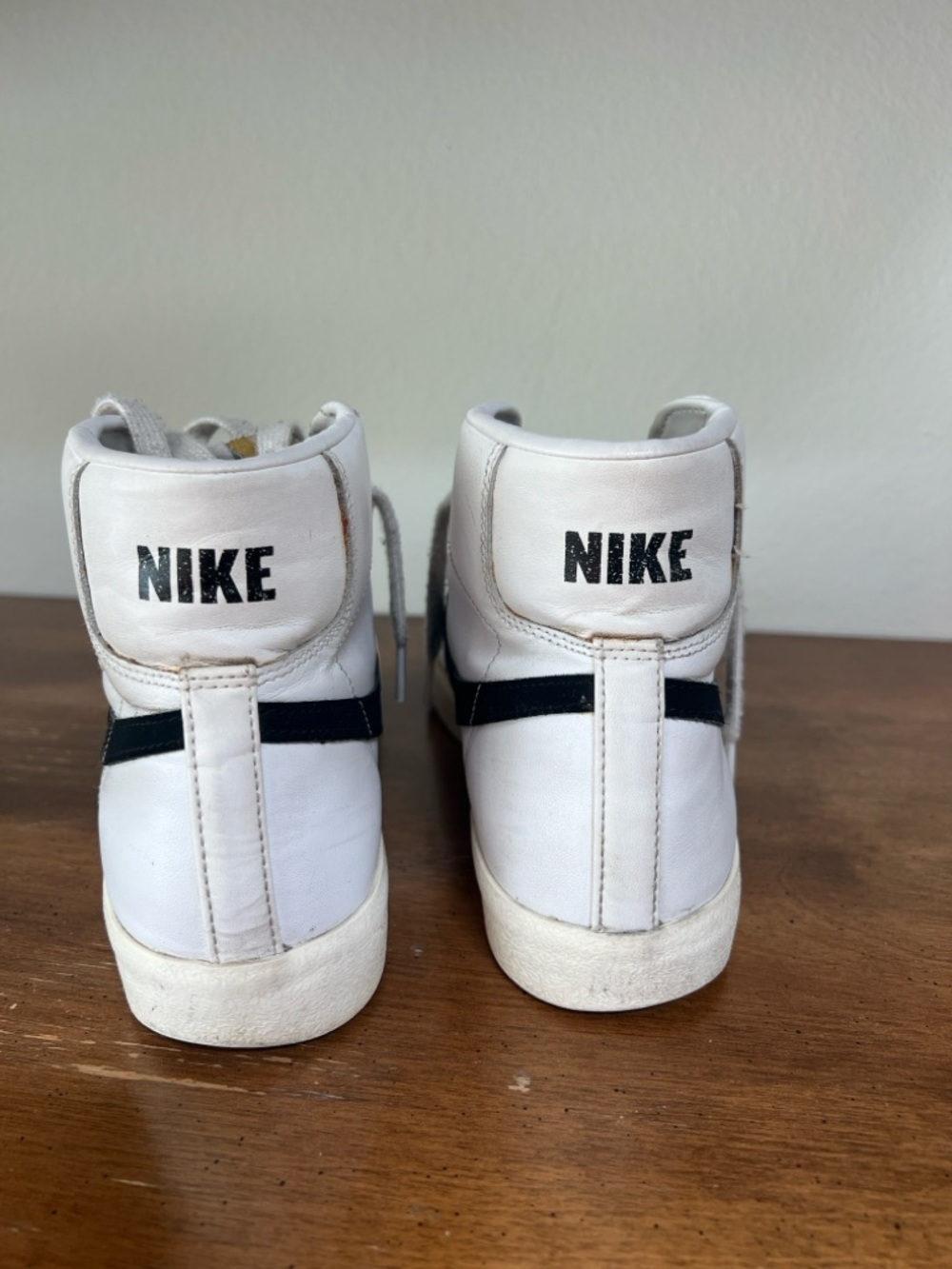 Nike White and Black High-Top Sneakers - Picture 7 of 10